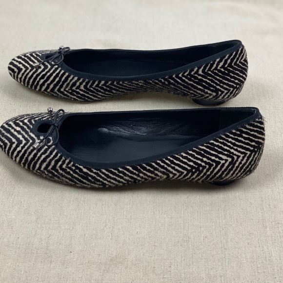 Cole Haan Calf Hair Zebra Print Ballet Flats 10B - Picture 4 of 16
